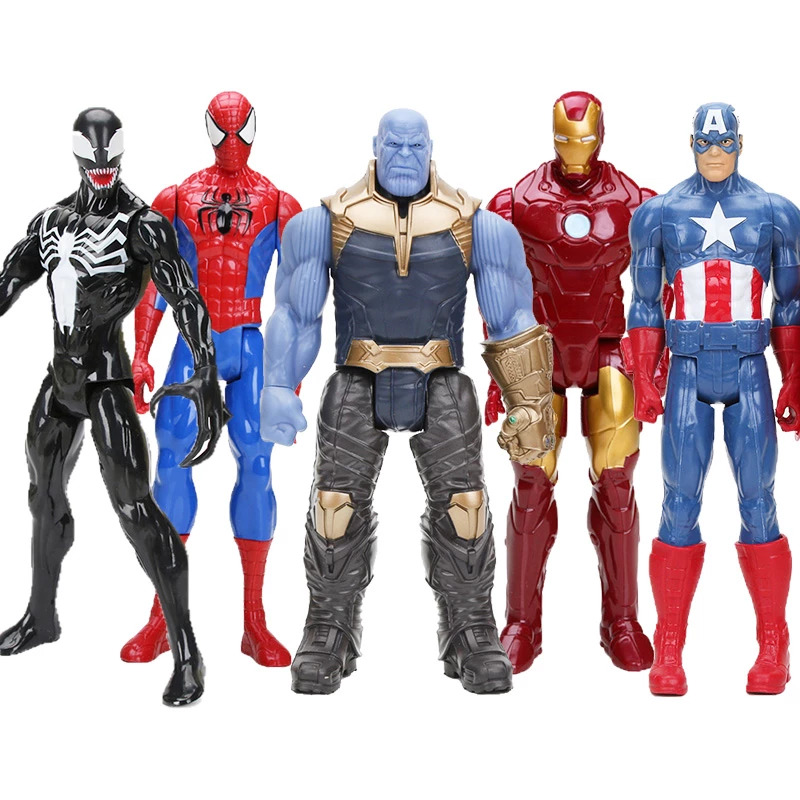 30cm The Avengers Superheld Spiderman Iron Man Thor Action Figuren Spielzeug Neu