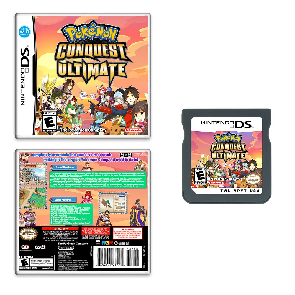 Pokemon Conquest Ultimate for NDS | Reproduction Game - Experience 