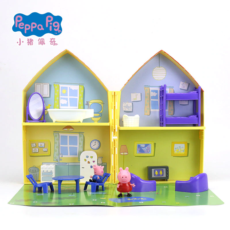 peppa pig gets a new toy house