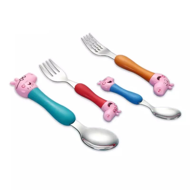 Peppa-pig-spoon-and-Fork-Tableware-Daily-Dining