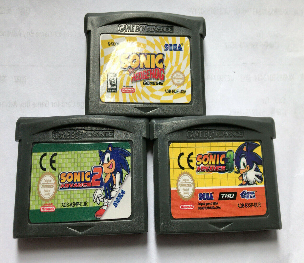 gba SONIC ADVANCE x3 Games 1+2+3 Boxed&Complete Game Boy Advance